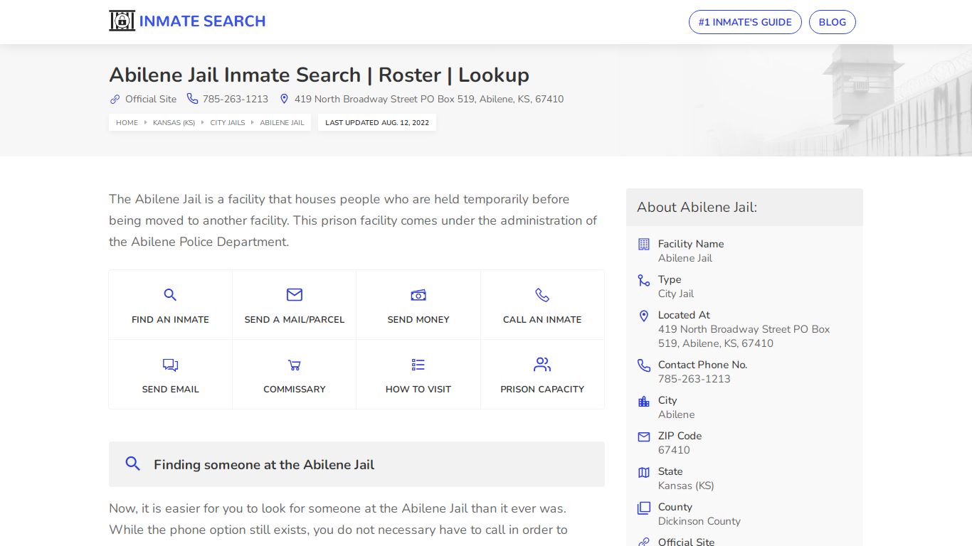 Abilene Jail Inmate Search | Roster | Lookup